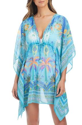 Bleu Rod Beattie Semisheer Cover-Up Caftan in Turq at Nordstrom, Size X-Large