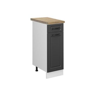 Vicco Mueble Bajo De Cocina R-line, Antracita Casa De Campo, 30 Cm, Et Roble, Vicco