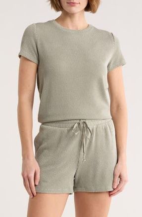 Bobeau Rib T-Shirt in Seagrass at Nordstrom Rack, Size X-Small