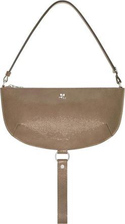 Courr&egrave;ges Borsa a spalla Holy Eclipse in pelle - Marrone