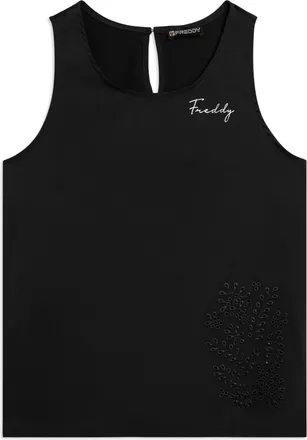 Freddy Canotta Svasata con Ricamo Floreale