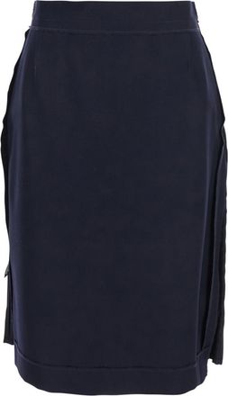 Maison Margiela Blue Solid Midi Skirt