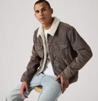 Levi's Type III Sherpa Trucker Jacket - Mens - 2XL - Brown