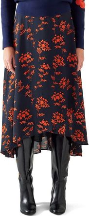 L.k. Bennett Krasner Midi Skirt in Blue-Navy Multi at Nordstrom Rack, Size 12 Us / 16 Uk