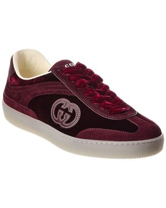 Gucci G75 Velvet & Suede Sneaker