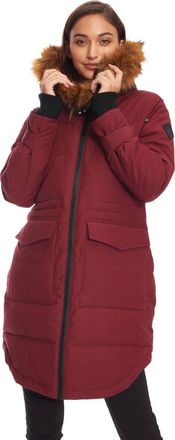 Alpine North UKON - Vegan Down Drawstring Winter Parka in Oxblood at Nordstrom, Size X-Small