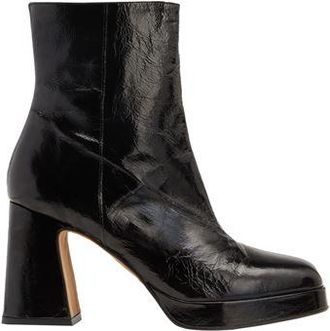 8 by YOOX LEATHER PLATFORM TALL ANKLE BOOT