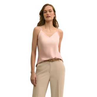 Brooks Brothers Silk Charmeuse Top - Dames - Tops zonder mouwen - Roze - S - Tops