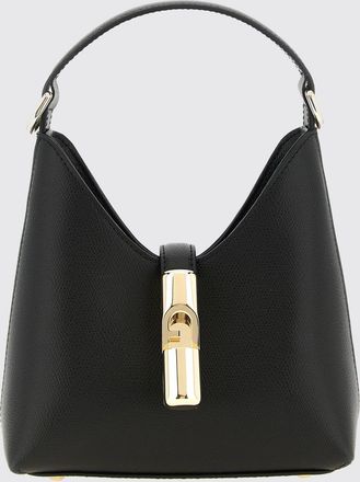 Furla Borsa mini a spalla in pelle a grana con logo Monogram e tracolla
