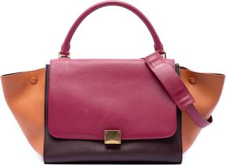 Celine Pre-owned Celine Medium Tricolor Leather Trapeze Satchel Ladies S57GS5GO77B1KJ6A