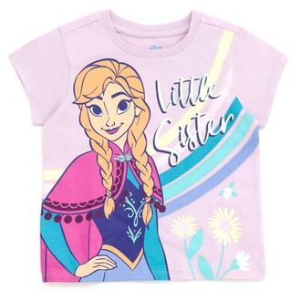 Disney Frozen Short Sleeve T-Shirt in Lavender Anna at Nordstrom, Size 18M
