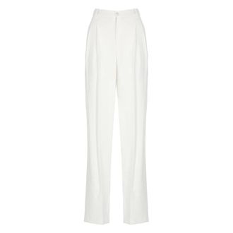 Elisabetta Franchi Wide Trousers, female, Beige, Size: M Wide Trousers