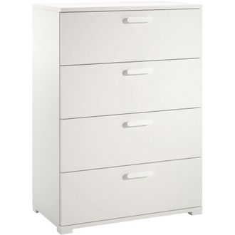 Dmora C&oacute;moda Damascena, 4 Cajones, Made In Italy, 39.00x70.00x98.00h Cm Blanco