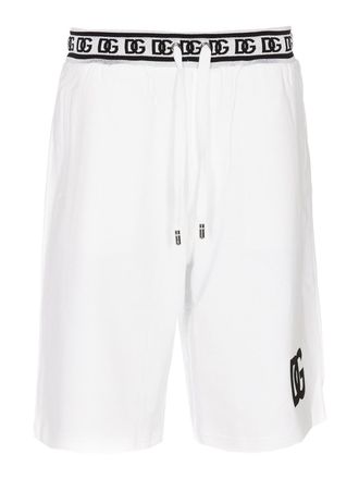 Dolce & Gabbana Shorts with band logo on waist and pockets
