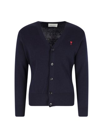 Ami Blue Ami de Coeur V-Neck Cardigan