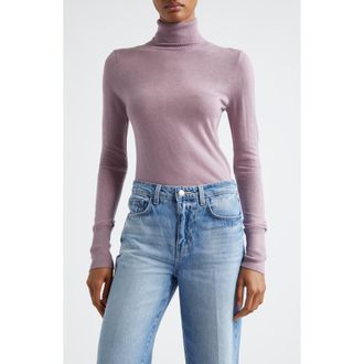 L'agence Flora Turtleneck Sweater in Wisteria/Gold at Nordstrom Rack, Size Medium