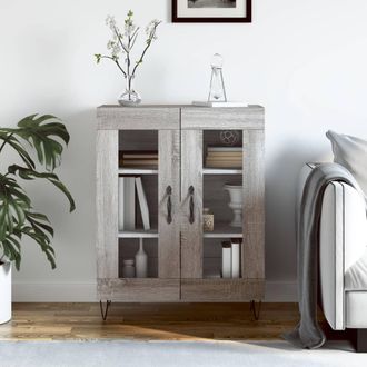 vidaXL Aparador De Madera De Ingenier&iacute;a Gris Sonoma 69,5x34x90 Cm Vidaxl