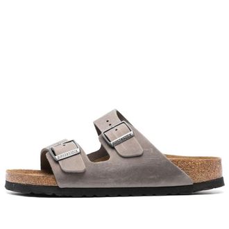 Birkenstock Arizona Soft Footbed Oiled Leather Sandals Iron 1013645