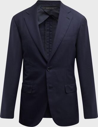 Brioni Men & apos;s Solid Wool-Silk Blazer