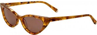 Kate Young for Tura Womens K562 54 AMB Fallon Sunglasses - Brown - One Size
