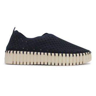 Ilse Jacobsen Tulip 3373 Textile Womens Slip On Shoes - Dark Indigo - Size:UK 5