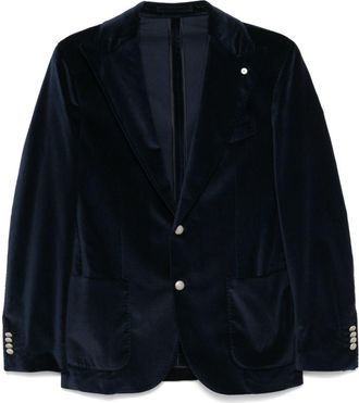 Luigi Bianchi Mantova Blazer in velluto - Blu
