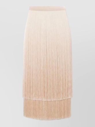 Elisabetta Franchi layered fringe detail midi skirts collection