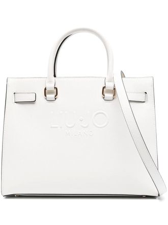 Liu Jo logo-embossed tote bag - women - Polyester/Polyester - One Size - White