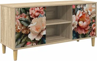 vidaXL Mueble De Tv Borne 102 X 33 X 50 Cm Sonoma Madera De Ingenier&iacute;a Vidaxl