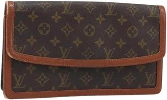 Louis Vuitton Pre-owned Clutch Tas - Dames - Vintage Clutch - Bruin - ONE Size - Leer - Vintage
