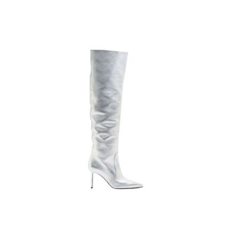 Scarosso Heeled Boots, female, Gray, Size: 8 1/2 US Carra Boots