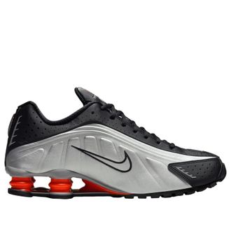 Nike Shox R4 OG HQ1988-002 Mens Black Metallic Silver Running Shoes LIQ672