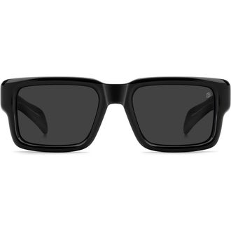 David Beckham 53mm Rectangular Sunglasses in Black/Grey at Nordstrom