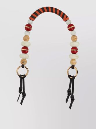 Etro beaded handle gold rings leather straps