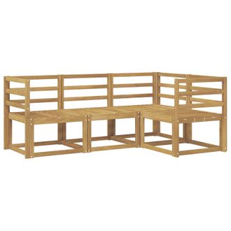 vidaXL Conjunto De Sof&aacute;s De Exterior 4 Pcs Blanco Vidaxl