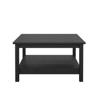 ebuy24 Mesa de centro madrid 1 estante negro mate