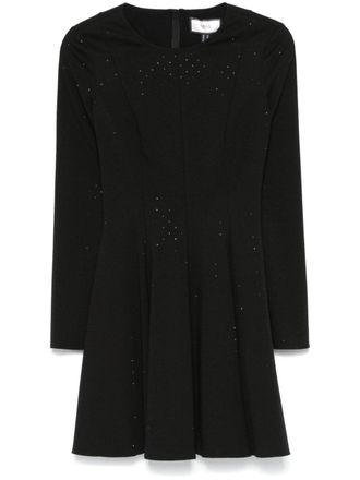 Nissa rhinestone-embellished mini dress - Black