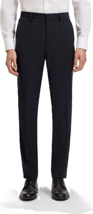 HUGO BOSS Mens H Genius Mm C Straight Leg Trousers in Dark Blue - Size 46W/34L