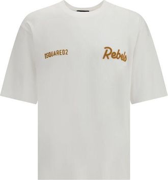 Dsquared2 Mens Oversized Wool Blend Double-breasted Coat - Ivory Cotton - Size Medium