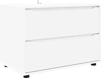 vidaXL Storage Cabinet White 80 x 48 x 57 cm Engineered Wood vidaXL