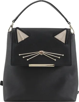 Kate Spade New York Black Leather Backpack (Pre-Owned)