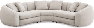 Castlery Fable Sectional Sofa Customized, (Performance Fleece) Cream, Spill Resistant, Ultra Deep Seats for Sofas by Castlery