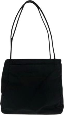 Prada Pre-owned Shoulder Bags, female, Black, Size: ONE SIZE Pre-owned Tessuto Nylon Shoulder Tote Bag