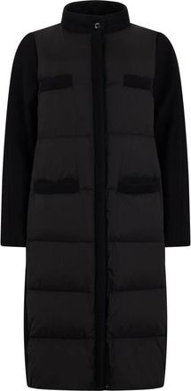 Moorer Lange jas met zakken - Dames - Dons jassen - Zwart - XL - Polyester - Jassen