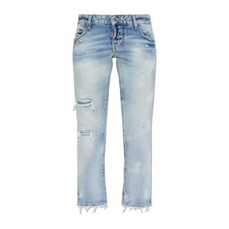 Dsquared2 Jenna Jeans - Dames - Jeans - Blauw - Maat: 2XS Katoen
