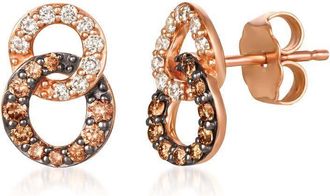 Le Vian Ladies Nude Diamonds Earrings set in 14K Strawberry Gold TRLN 36