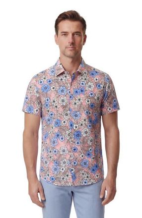 Lords of Harlech Tropical Mix Mens Printed Button Up Shirt in Tropical Mix Coral at Nordstrom, Size Xx-Large