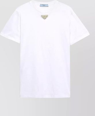 Prada jersey top round neck short sleeves