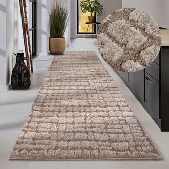 ELLE Decoration Designteppich »Artistique« rechteckig 18 mm Höhe Hochflor, Shaggy, Läufer, weich, Langflor, modern, Hoch Tief Effekt