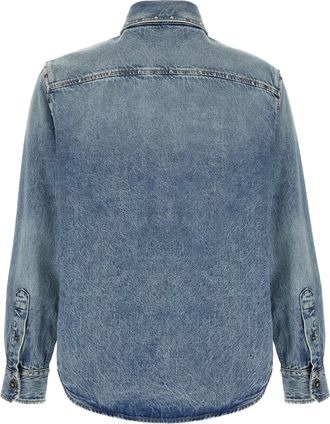 Versace Metal Stud Medusa Shirt - Blue